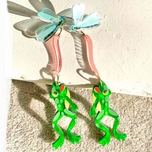 Frog Acrylic Earrings